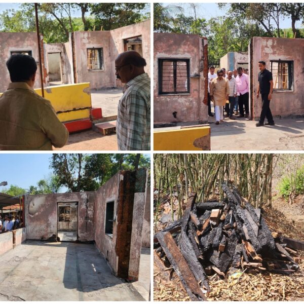 अनिल सुखटणकर यांच्या घराला वीज गळतीमुळे भीषण आग; संपूर्ण मालमत्तेचे नुकसान, आपातग्रस्त कुटुंबाची मंत्री नितेश राणे यांनी घेतली भेट