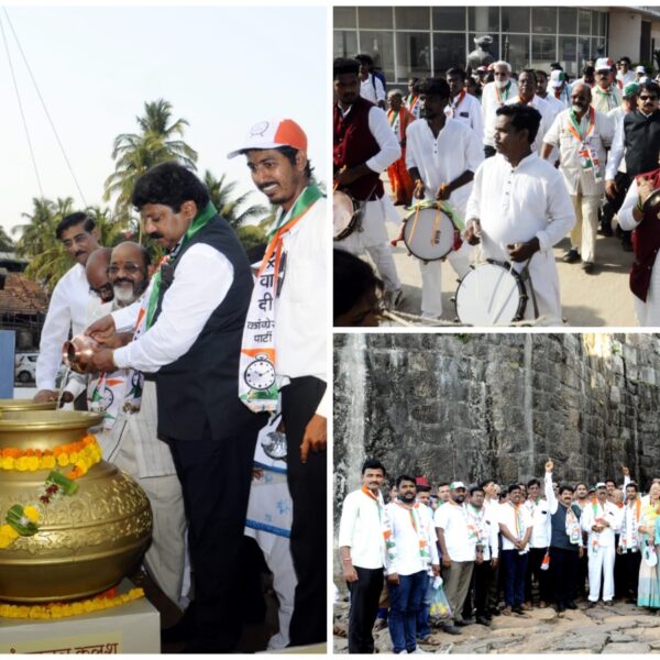 महाराष्ट्र गौरव रथयात्रेचे राष्ट्रवादी जिल्हाध्यक्ष अबीद नाईक यांच्याकडून सिंधुदुर्गात जल्लोषी स्वागत