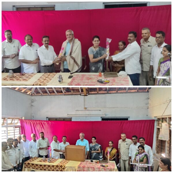 माळगाव हायस्कूलचे मुख्याध्यापक उदय जोशी यांचा सेवानिवृत्तीपर सत्कार