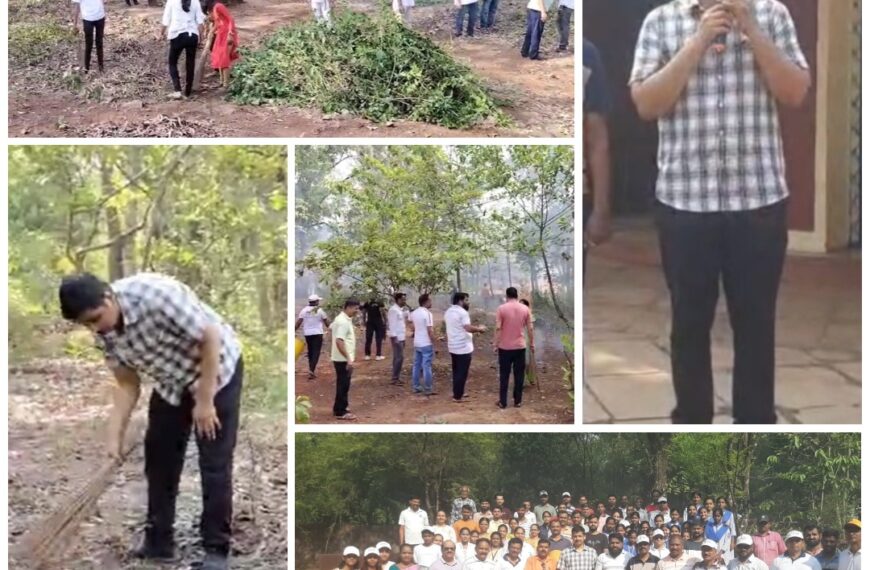 करूळ येथील हुतात्मा स्मारकाजवळ स्वच्छता मोहीम