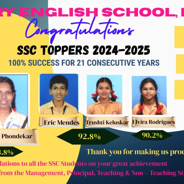 मालवणच्या रोझरी इंग्लिश स्कूलचा सलग २१ व्या वर्षी १००% निकाल