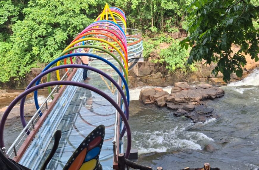 नापणे धबधबा येथील काचेच्या पुलाचे मंगळवार दि. २२ जुलै रोजी पालकमंत्र्यांच्या हस्ते उद्घाटन