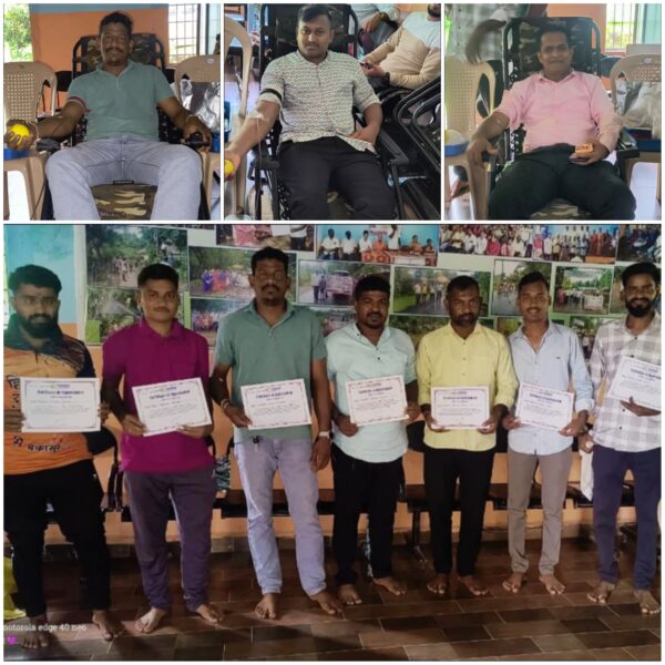 सिंधु रक्तमित्र प्रतिष्ठान वैभववाडी यांच्या वतीने सोनाळी येथे रक्तदान शिबीर संपन्न