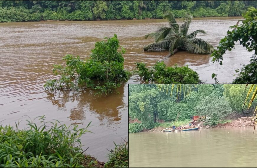 काळसे बागवाडीतील शेतकरी वाळू उत्खननामुळे संकटात! कर्ली नदीपात्रात जमिनी गिळंकृत