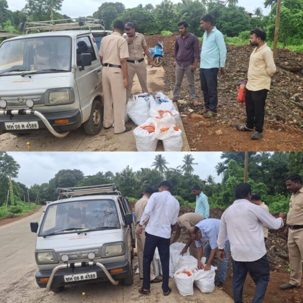 एडगाव फाटा येथे 74 हजार रुपये किमतीचा गुटखा जप्त… नाकाबंदी दरम्यान वैभववाडी पोलिसांची कारवाई