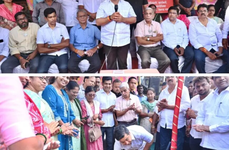 देवगड शहरातील विद्युत वाहिन्या भूमिगत करण्याच्या कामाचा पालकमंत्री नितेश राणे यांच्या हस्ते शुभारंभ