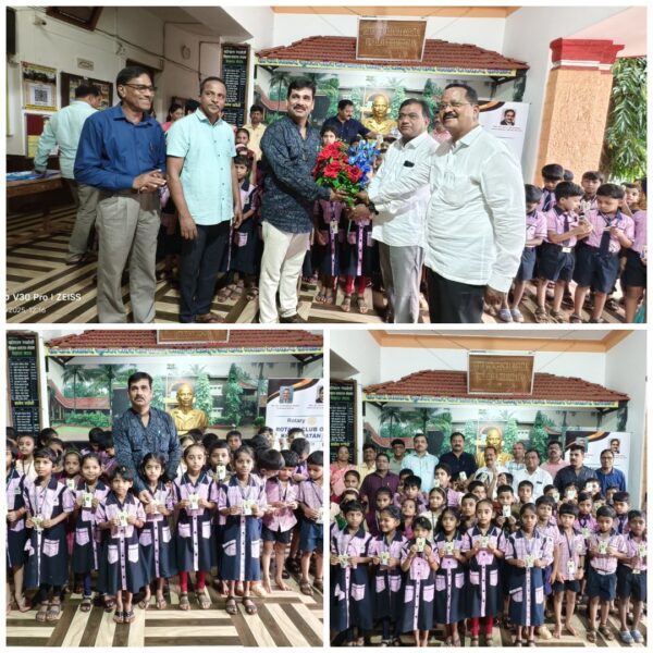 खारेपाटण हायस्कूल प्राथमिक विभागाच्या शालेय विद्यार्थ्याना