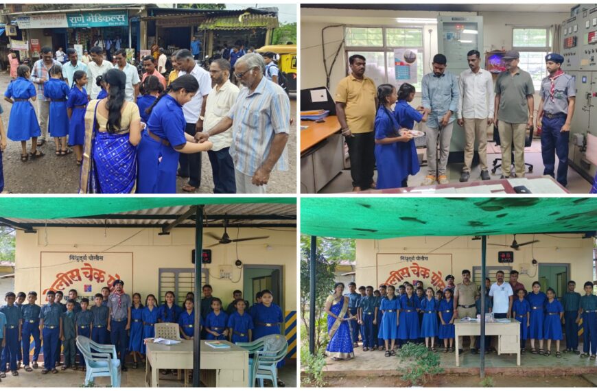 सामाजिक बांधिलकी जपत नॅशनल इंग्लिश मिडीयम स्कुल नडगिवेच्या विद्यार्थ्यांनी केले रक्षाबंधन