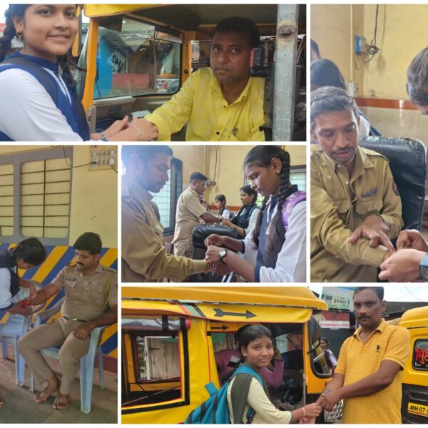 सामाजिक बांधिलकी जपत खारेपाटण हायस्कूल मधील विद्यार्थिनींनी केले रक्षाबंधन