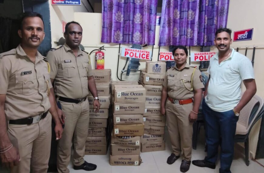 मशवीवाडी येथे २ लाख ४० हजार किमतीचा अवैध मद्य साठा जप्त