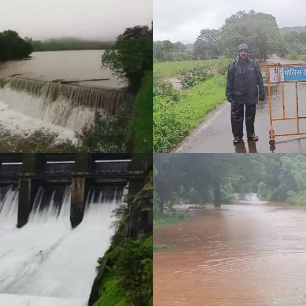 गगनबावडा-कळे मार्गावरील वाहतूक ठप्प; मुसळधार पावसाने गावांत पूरस्थिती