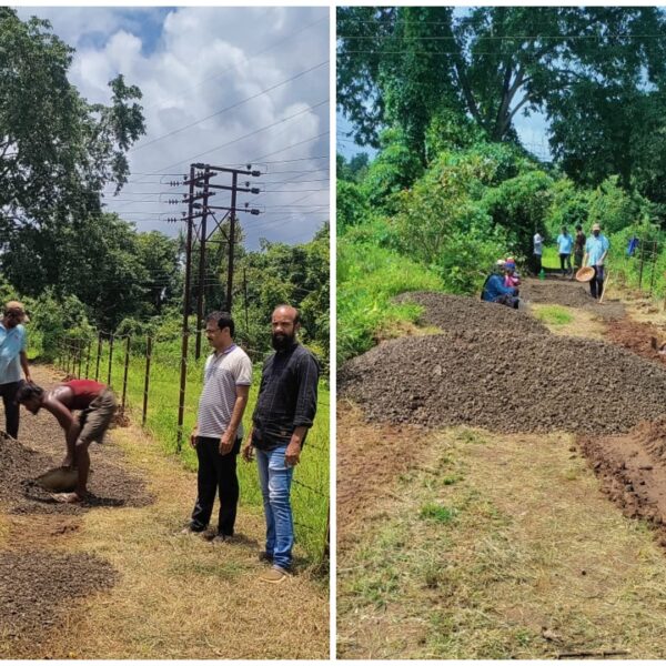 माजी नगराध्यक्ष समीर नलावडेंनी स्वखर्चाने नाथ पै नगर गणपती साना रस्ता केला खड्डेमुक्त