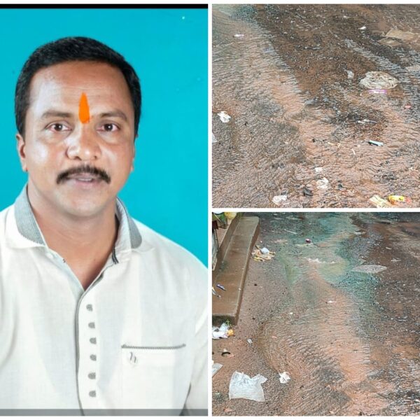 खारेपाटण बाजारपेठ येथे जलवाहिनी फुटून हजारो लिटर पाणी वाया