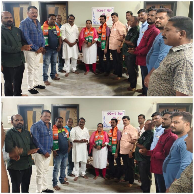 हरकुळ बुद्रुक उबाठा च्या ग्रा.पं सदस्या प्राची मेस्त्री भाजपात दाखल