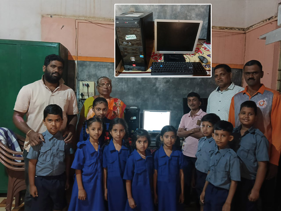 ‘ई’ कचऱ्यातून जि. प. शाळेला मिळाला ‘संगणक’