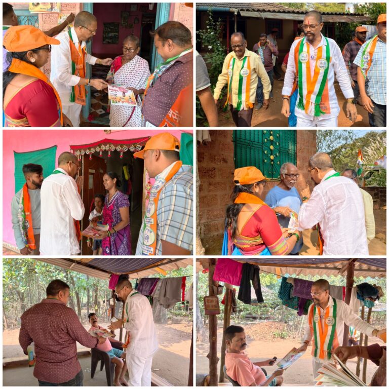 लोरेत जि प उमेदवार अनंत पिळणकर यांचा झंझावाती प्रचार