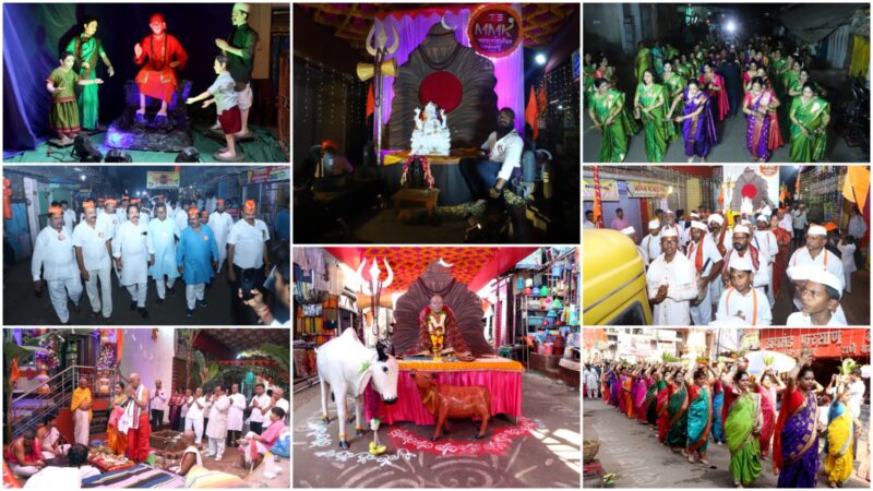 ढोल-ताशांच्या गजरात महापुरुष मंदिराची भव्य मिरवणूक; भक्ती आणि एकोप्याचा संगम