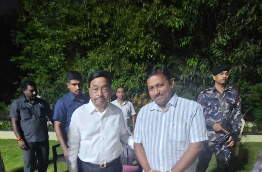 खा. नारायण राणेंची बंड्या नारकर यांनी घेतली सदिच्छा भेट