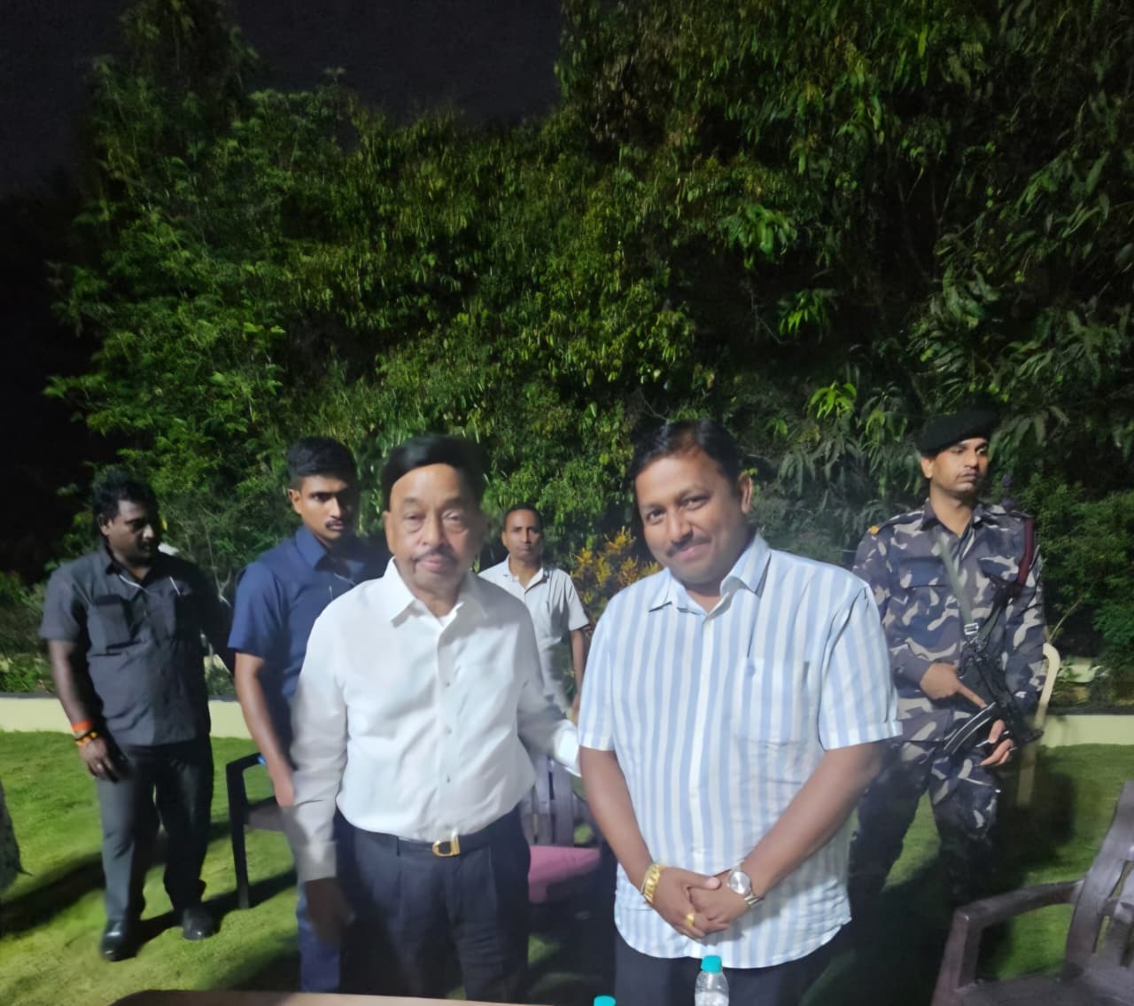 खा. नारायण राणेंची बंड्या नारकर यांनी घेतली सदिच्छा भेट