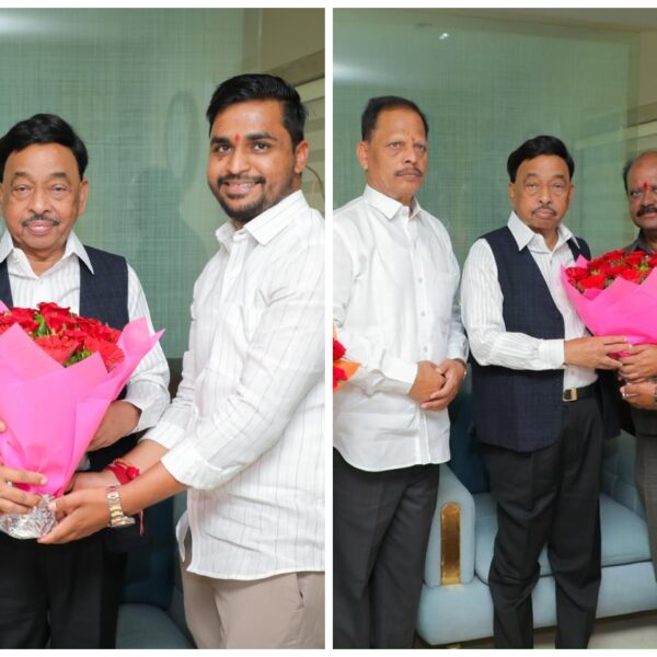 खासदार नारायण राणेंची जिल्हा बँक संचालक दिलीप रावराणे ,पं स सदस्य सिद्धेश रावराणेंनी घेतली सदिच्छा भेट