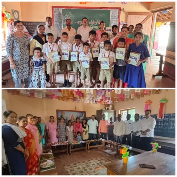 जागतिक महिला दिनानिमित्त नेरूर करमळगाळव येथे पाककला स्पर्धा व विद्यार्थ्यांना सौर लॅम्प वाटप