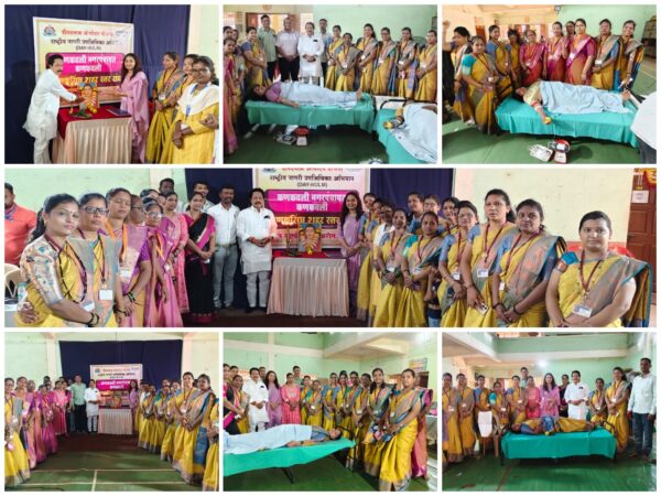 नगरसेविका मेघा गांगण यांनी केले रक्तदान