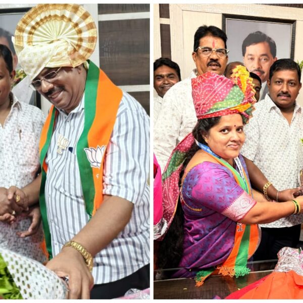 नूतन जि प अध्यक्ष प्रमोद कामत यांची नारकर दाम्पत्याकडून सदिच्छा भेट