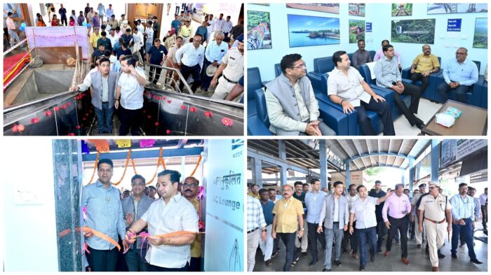 कणकवली रेल्वे स्थानकात सरकत्या जिन्याचे भूमिपूजन