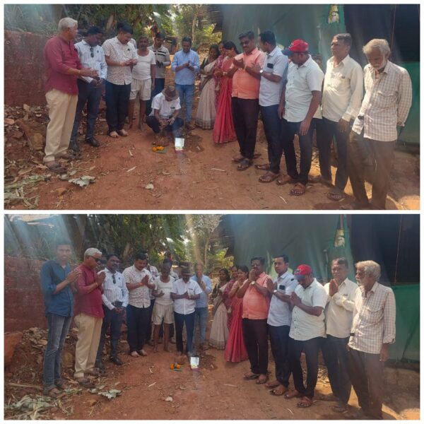 खारेपाटण रवळनाथ मंदिर गुरववाडी पायवाट रस्त्याच्या कामाचे भूमिपूजन संपन्न