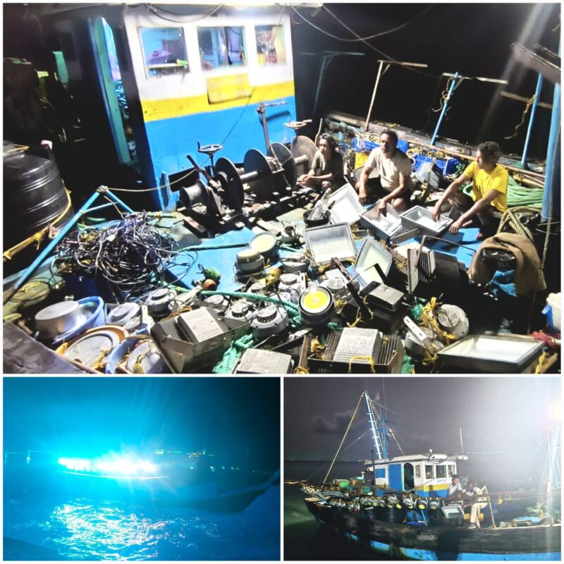 देवबाग समुद्रात एलईडी लाईट्सने मासेमारी करणाऱ्या नौकेवर सिंधुदुर्ग मत्स्य विभागाची&hellip;