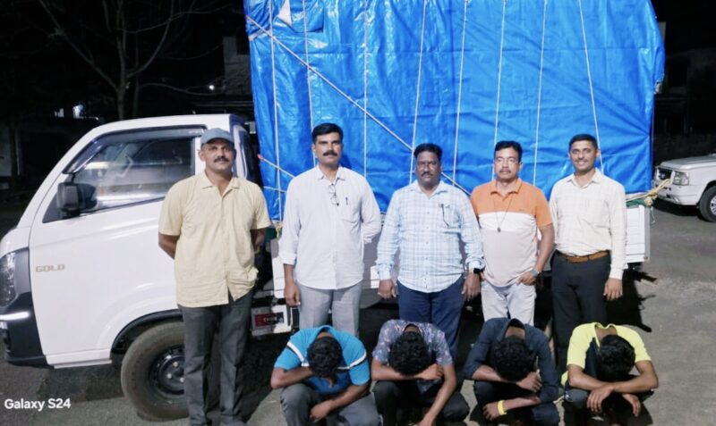 कोंडये मधील काजू चोरीचा एलसीबी कडून पर्दाफाश