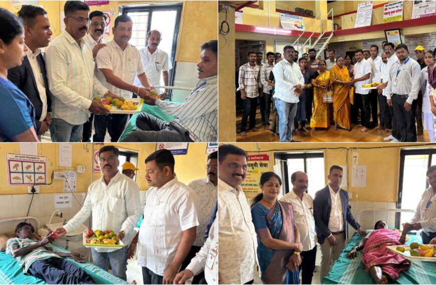 आ. निलेश राणे यांच्या वाढदिवसानिमित्त खारेपाटण आरोग्य केंद्रात फळवाटप