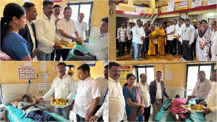 आ. निलेश राणे यांच्या वाढदिवसानिमित्त खारेपाटण आरोग्य केंद्रात फळवाटप