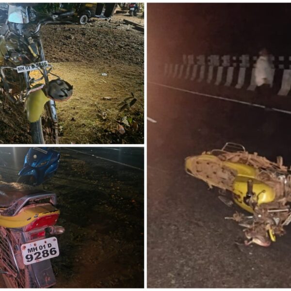 मोटरसायकल अपघातात एक ठार एक जखमी