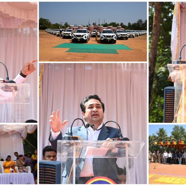 पालकमंत्री व गृह राज्यमंत्री यांच्या हस्ते पोलीस दलासाठी अत्याधुनिक वाहनांचे लोकार्पण