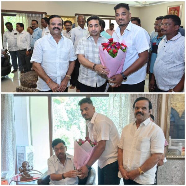 खारेपाटण येथील युवा कार्यकर्ते तेजस राऊत यांनी घेतली खासदार नारायण राणे यांची भेट 