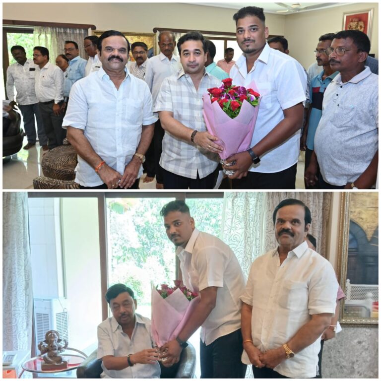 खारेपाटण येथील युवा कार्यकर्ते तेजस राऊत यांनी घेतली खासदार नारायण राणे यांची भेट 