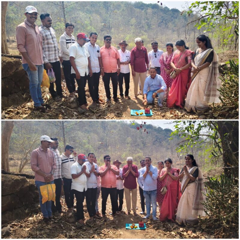 खारेपाटण संभाजी नगर ब्राम्हण देवस्थानकडे जाणाऱ्या रस्त्याचे भूमिपजन संपन्न