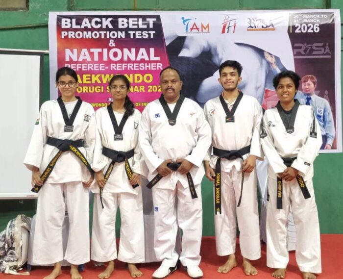 कुणाल नारकर, सोनिया ढेकणे यांचे तायक्वांदो राष्ट्रीय पंच परीक्षेत यश