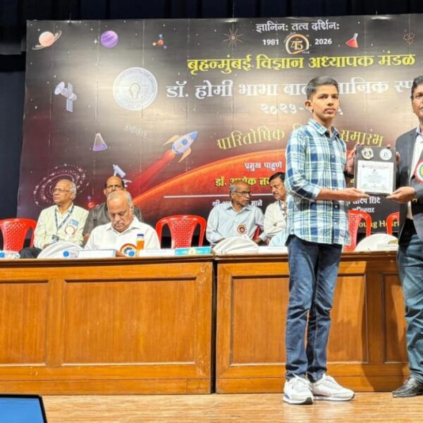 डॉ. होमी भाभा बाल वैज्ञानिक स्पर्धा परीक्षेमध्ये कळसुली हायस्कूलच्या कु.अश्मित मुळीक याला सिल्वर मेडल