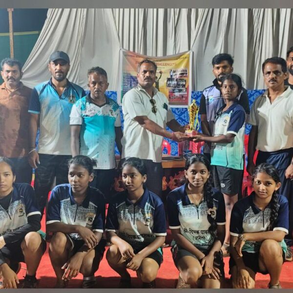 महिला ओपन शुटिंग बॉल स्पर्धेत त्रिंबक हायस्कूल तृतीय…!