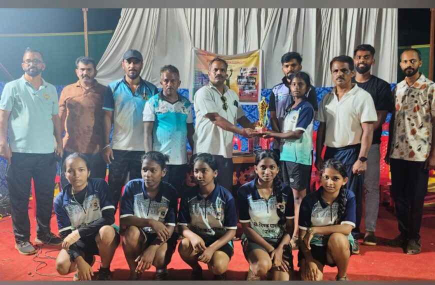 महिला ओपन शुटिंग बॉल स्पर्धेत त्रिंबक हायस्कूल तृतीय…!