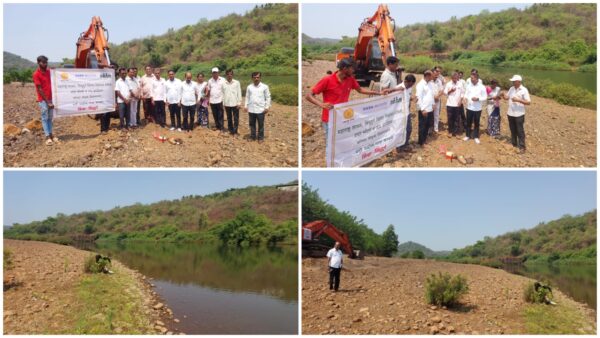 खारेपाटण शुक नदीतील गाळ उपसा कामाचा शुभारंभ संपन्न