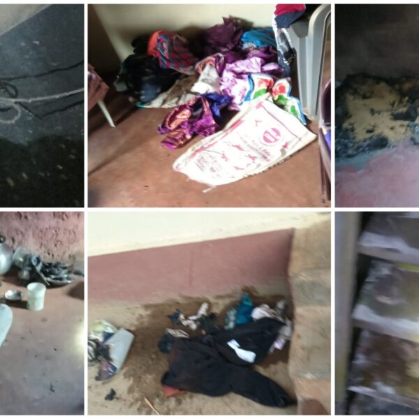 डामरेत राहते घर जळून खाक ; पावणे दोन लाखांचे नुकसान