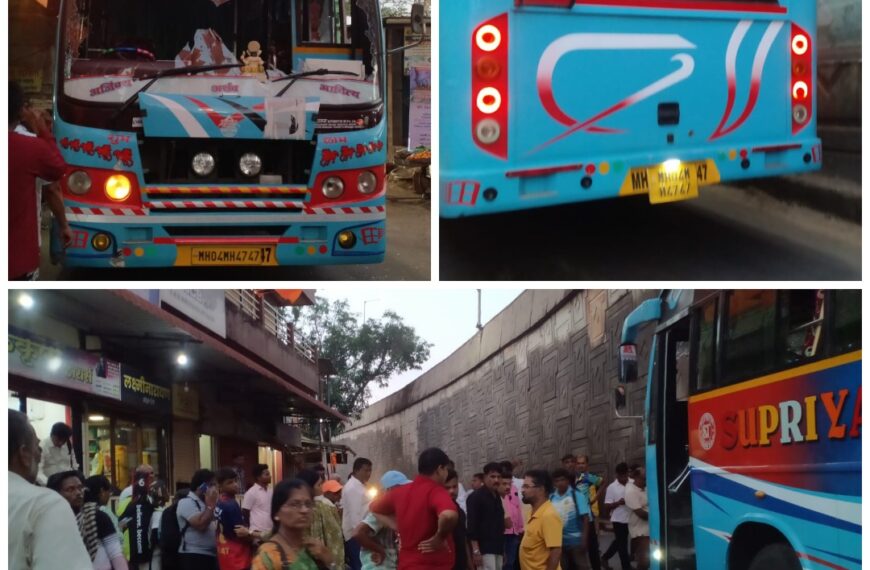 तळेरे बसस्थानकाजवळ अपघात; संतप्त प्रवाशांकडून बस चालकाला मारहाण, बसची तोडफोड