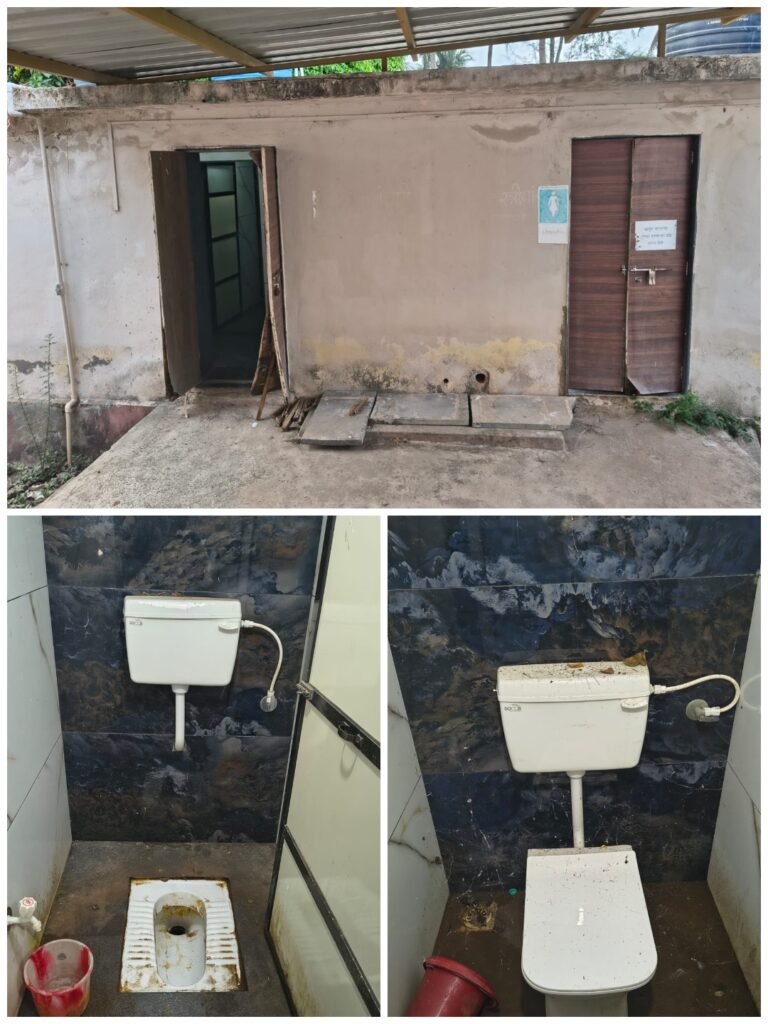 मालवण तहसीदार कार्यालय दोन्ही शौचालय दुर्लक्षित