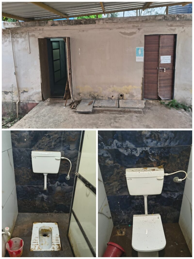 मालवण तहसीदार कार्यालय दोन्ही शौचालय दुर्लक्षित