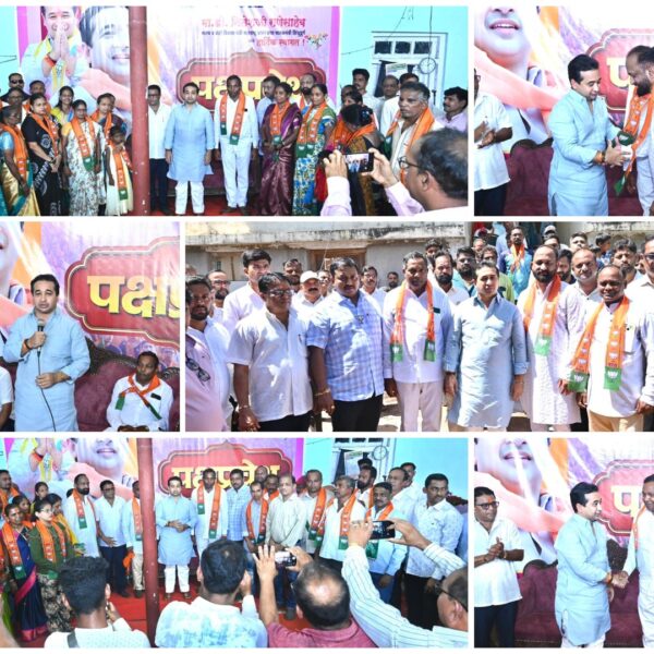 पडेल मंडलात उबाठाला पूर्णविराम; पंचायत समिती सदस्य विष्णू घाडी, तालुकाप्रमुख जयेश नर यांच्यासह शेकडो कार्यकर्त्यांचा ना. नितेश राणे यांच्या हस्ते भाजपात प्रवेश