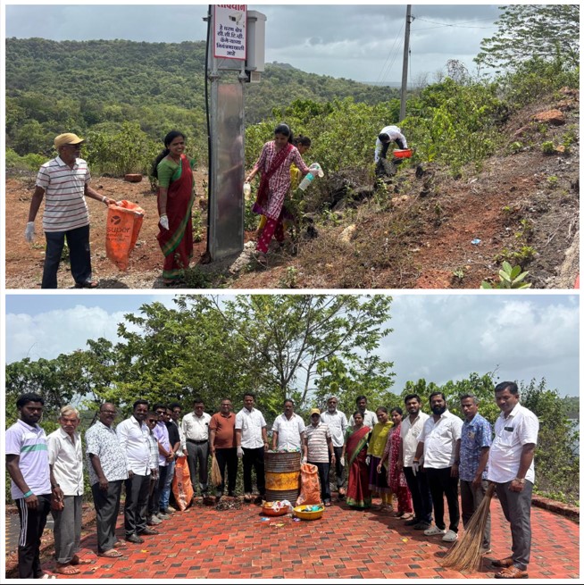 तरंदळे धरणावर भाजपच्या वतीने स्वच्छता अभियान