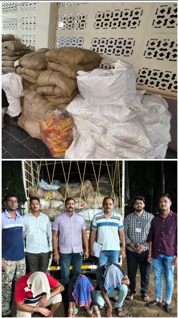 ओरोसजवळ ३०.१३ लाखांचा प्रतिबंधित गुटखा जप्त; तिघांविरुद्ध गुन्हा